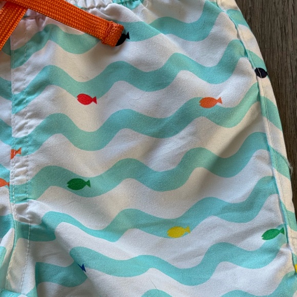 Primary Wave Fish Swim Trunks 12-18 Months - Picture 2 of 5